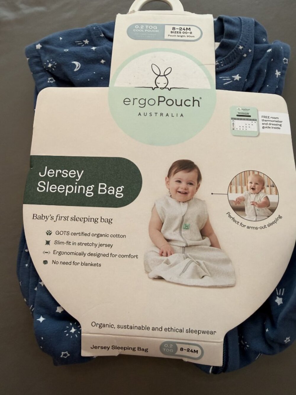 organic cotton jersey sleeping bag
